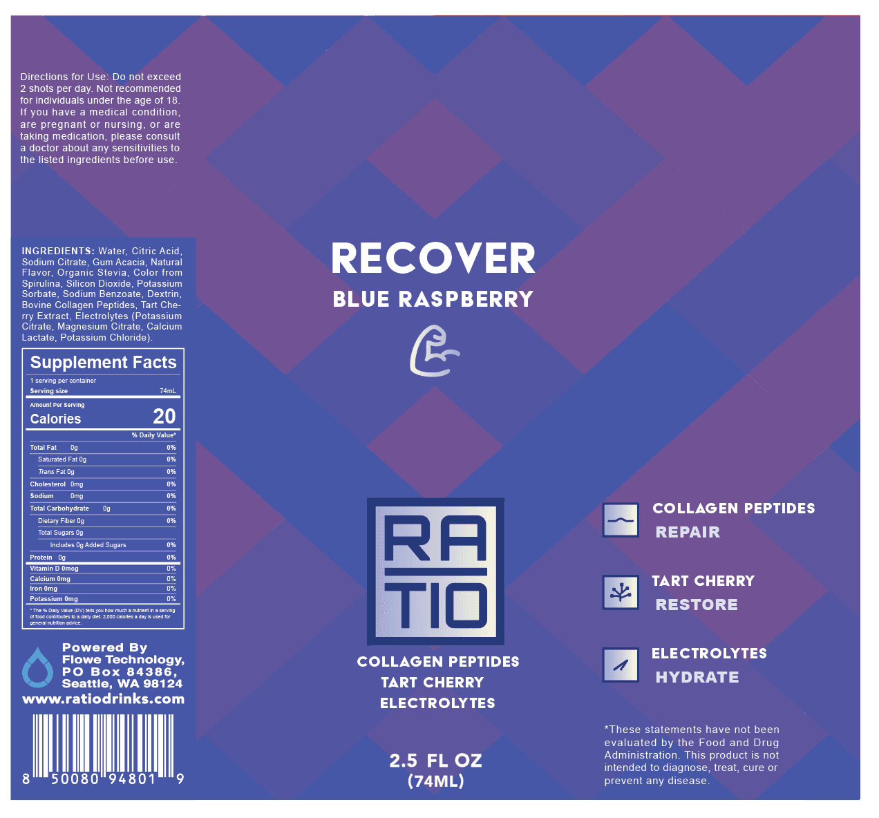 Recover — Full Label and Supplement Facts